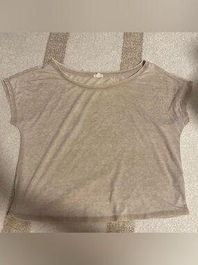 Garage Beige Short Sleeve Crewneck Tee